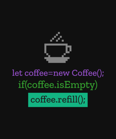 Quote T-Shirt Design Template Featuring Humor for Programmers