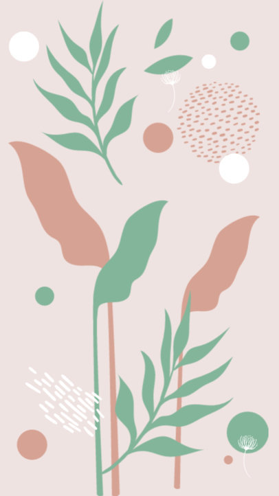 Instagram Story Highlight Cover Generator with an Abstract Background with Leaves