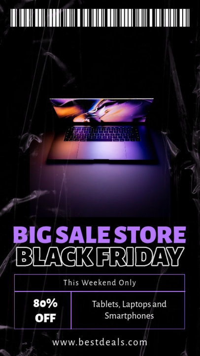 Instagram Story Design Maker for a Black Friday Discount on Tech Products 4536d-el1