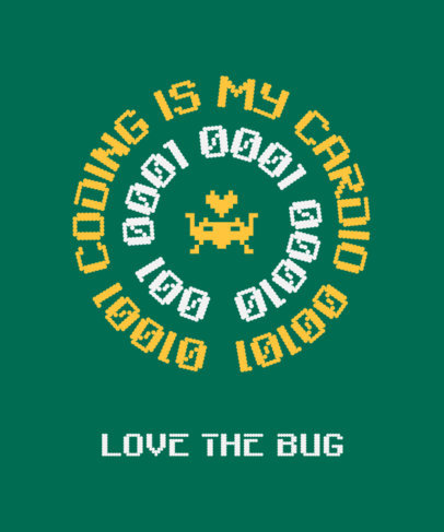 Funny T-Shirt Design Creator Featuring a Coding Theme