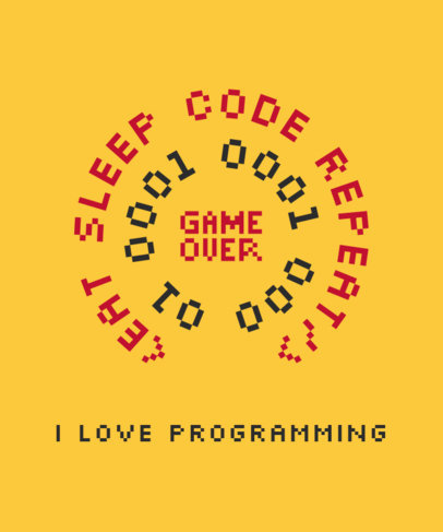 T-Shirt Design Generator for Programmers Enthusiasts Featuring a Funny Pun
