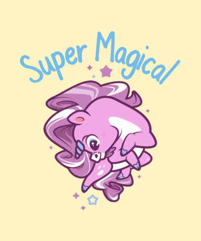 T-Shirt Design Creator With a Cute Unicorn Graphic 4726a