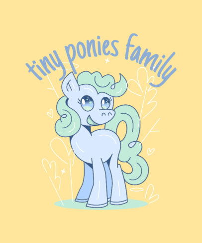 Illustrated T-Shirt Design Creator with a Friendly Pony 4727c