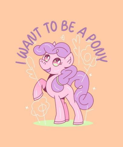 T-Shirt Design Generator with an Illustrated Pony Graphic 4727d