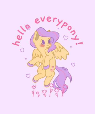 My Little Pony-Inspired T-Shirt Design Generator Featuring a Cute Style 4725a