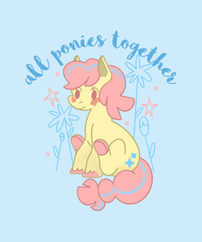 My Little Pony-Allusive T-Shirt Design Creator With a Cute Illustration 4725e