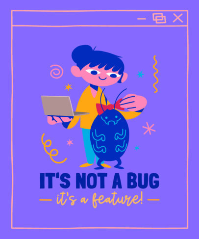 T-Shirt Design Creator Featuring Funny Coding Quotes