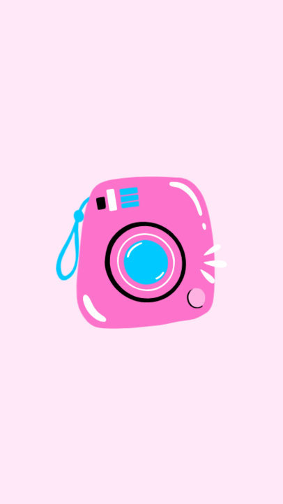 Instagram Story Highlight Cover Maker with an Instant Camera Graphic 4159i