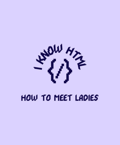 T-Shirt Design Maker Featuring Humor for Programmers