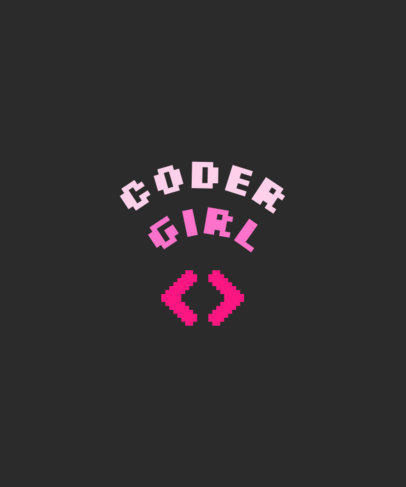 T-Shirt Design Template for Coder Girls