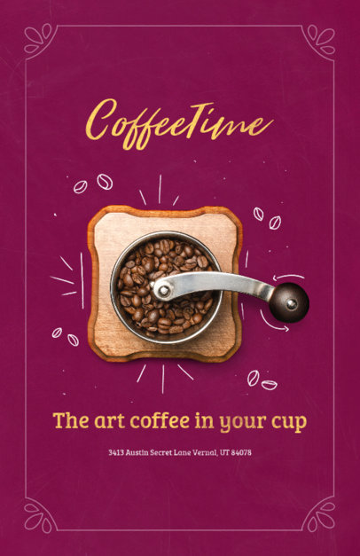 Flyer Design Template for a Coffee Shop 404a 