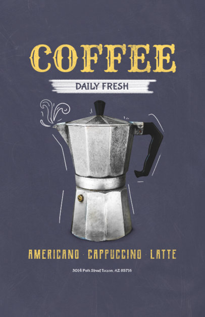 Flyer Design Maker Featuring a Stovetop Espresso Maker Clipart 404e