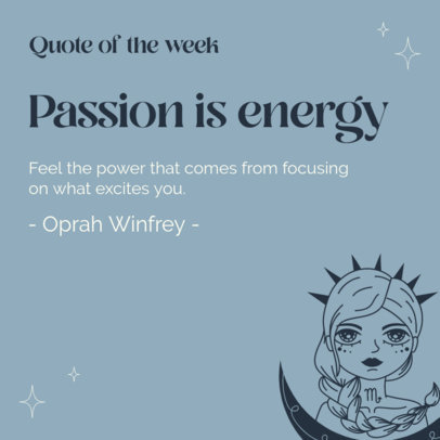 Illustrated Instagram Post Design Maker With a Quote-of-the-Day Horoscope