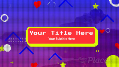 Slideshow Video Maker Featuring an Animated Pixel Background and an 8-Bit Font 3333-el1
