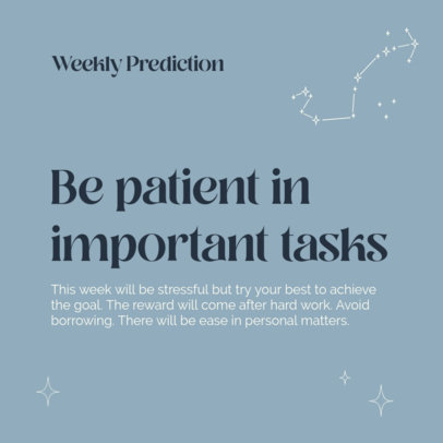 Instagram Post Design Generator With a Weekly Horoscope