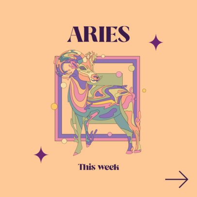 Instagram Post Maker for an Astrology-Themed Carousel Featuring Colorful Illustrations