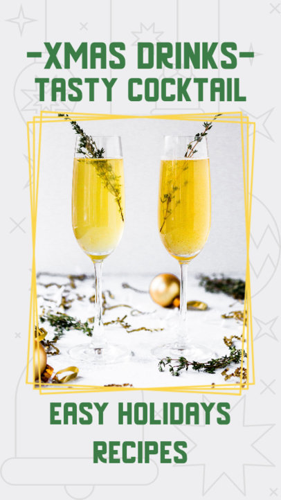 Instagram Story Template for Easy Christmas Cocktail Recipes