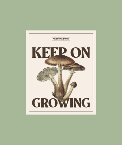 Tote Bag Design Maker Featuring Mushroom Illustrations and Quotes 