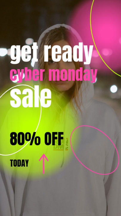 Instagram Story Generator for an Online Cyber Monday Offer