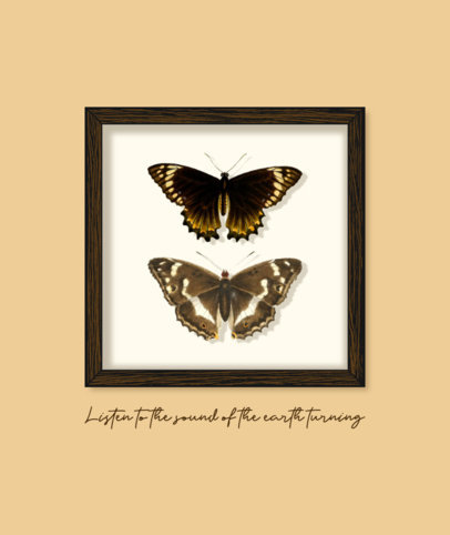 Tote Bag Design Maker Featuring Butterly Illustrations with an Inspirational Quote 4548c-el1