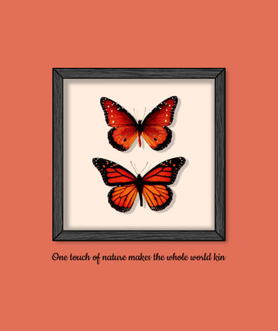 Cottagecore-Style Tote Bag Design Generator Featuring Framed Butterflies 4548d-el1