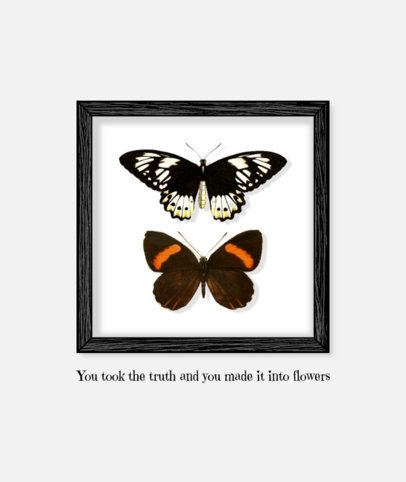 Tote Bag Design Maker with Realistic Butterfly Illustrations and a Quote 4548f-el1