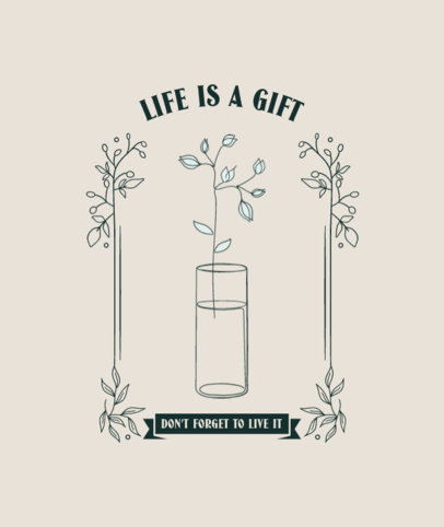 Tote Bag Design Maker Featuring a Quote and Cottagecore-Themed Illustrations