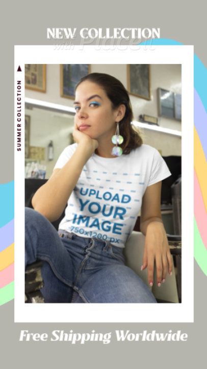 T-Shirt Video to Showcase a New Clothing Line on Instagram 3561v