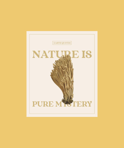 Tote Bag Design Generator Featuring Quotes and Vintage Mushroom Illustrations