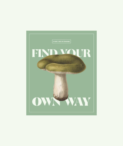 Tote Bag Design Creator Featuring a Cottagecore Aesthetic and a Mushroom Clipart