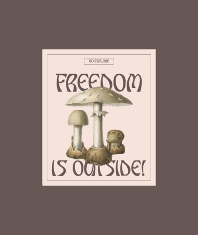 Tote Bag Design Maker With a Quote and Illustrated Mushrooms