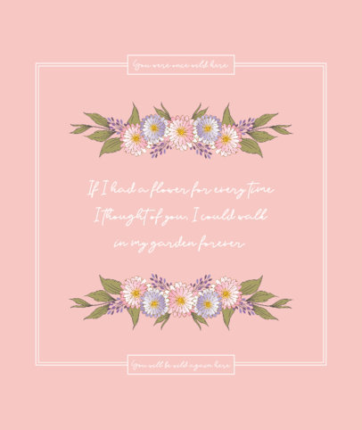 Tote Bag Design Creator with Flower Graphics and a Poem Verse 4553b-el1