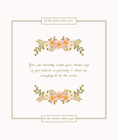 Cottagecore-Style Tote Bag Design Maker with a Short Poem 4553d-el1