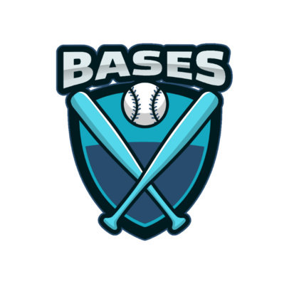 Sports Logo Maker Featuring an Emblem with Baseball Bats 