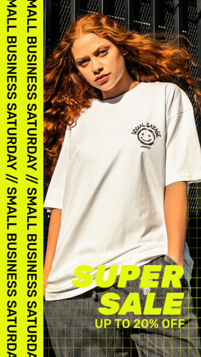 Instagram Story Design Template Featuring Small Business Saturday Sales 4576-el1