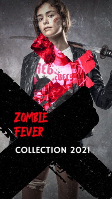Instagram Story Video Generator for an Apparel Brand Featuring a Zombie Theme 