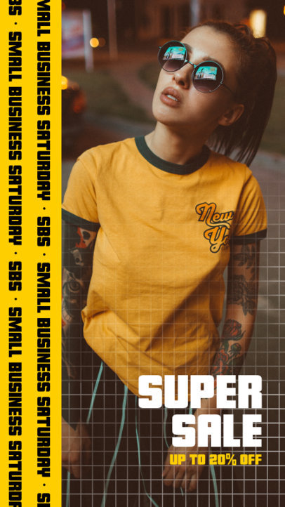 Bold Instagram Story Design Creator With Small Business Saturday Sales 4576d-el1