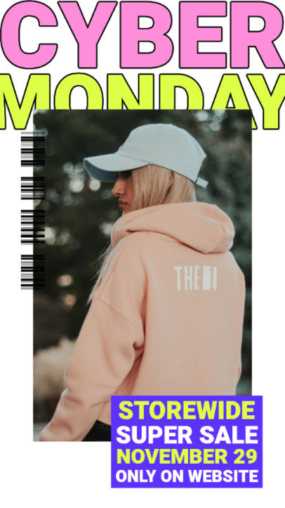 Instagram Story Design Template With Discounts for Cyber Monday
