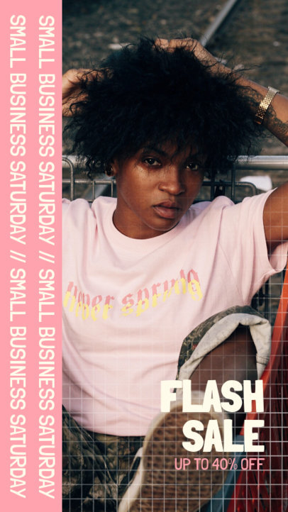 Instagram Story Design Template to Promote Small Business Saturday Sales 4576f-el1