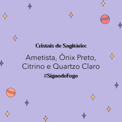 Instagram Post Creator Featuring an Astrology Theme and Star Graphics