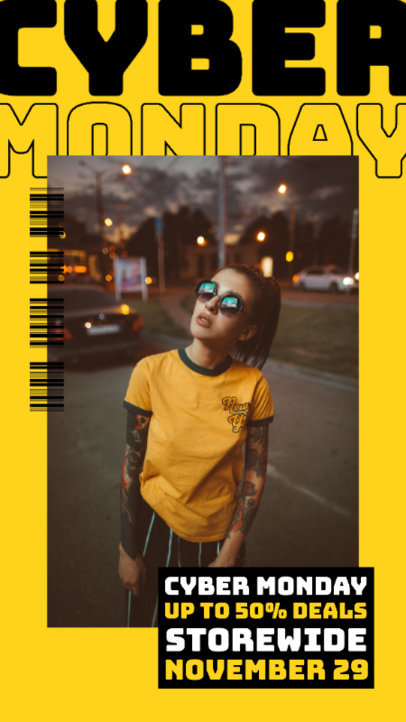 Instagram Story Design Maker to Promote Sales for Cyber Monday