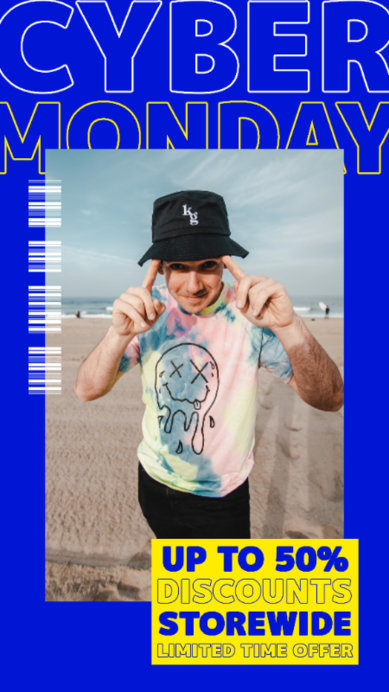 Instagram Story Design Creator for a Clothing Brand's Cyber Monday Sale