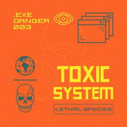 Album Cover Design Maker for a Glitchy Electronic Music Producer