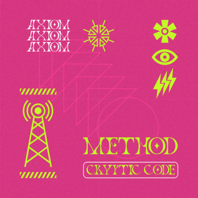 Trendy Album Cover Design Template for Electronic Music Producers