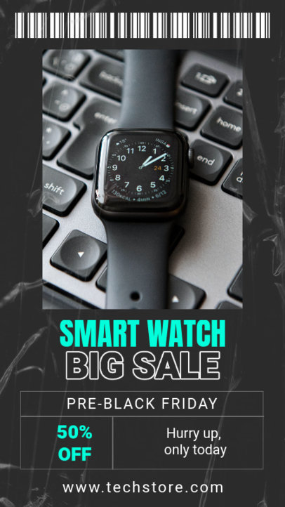Instagram Story Generator for a Black Friday Discount on Smart Watches 4536b-el1