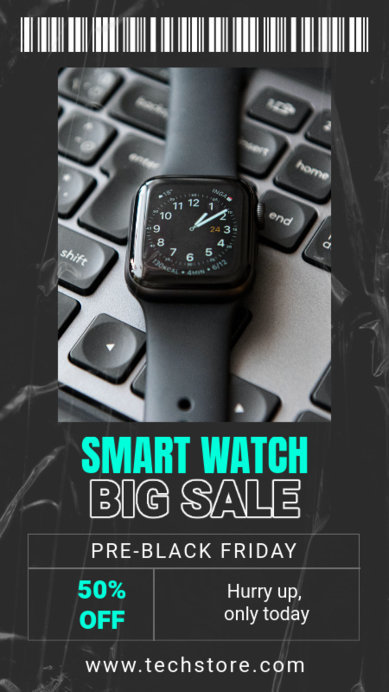 Instagram Story Generator for a Black Friday Discount on Smart Watches