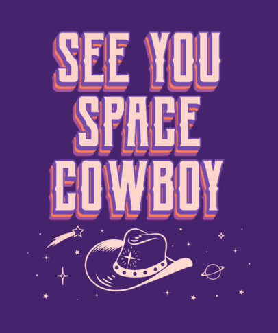 T-Shirt Design Generator with a Space Cowboy Theme