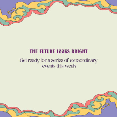 Zodiac-Themed Instagram Post Generator Featuring a Colorful Cloudy Frame