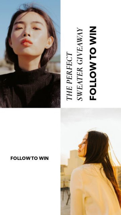Minimalist Instagram Story Video Creator for a Fashion Giveaway 3923