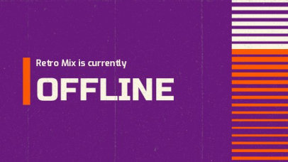 Twitch Offline Screen Video Maker Featuring Animated Retro-Style Graphics